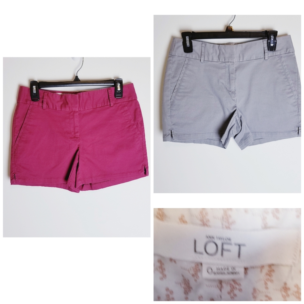Bundle of 2 Ann Taylor Loft riviera shorts gray